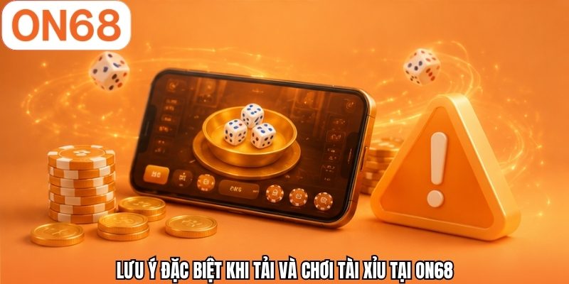 Lưu ý đặc biệt khi tải và chơi tài xỉu tại ON68